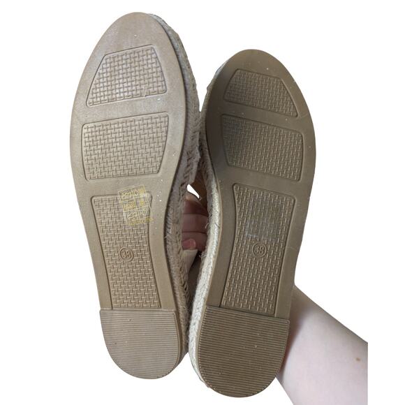 NWT Source Unknown Woven Beige Espadrilles - Size 38 - Picture 5 of 6
